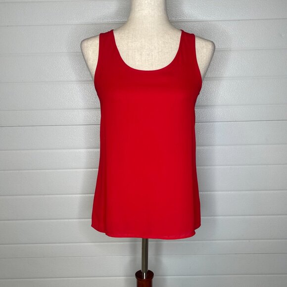Express Tops - Express Semi Sheer Tunic - Red